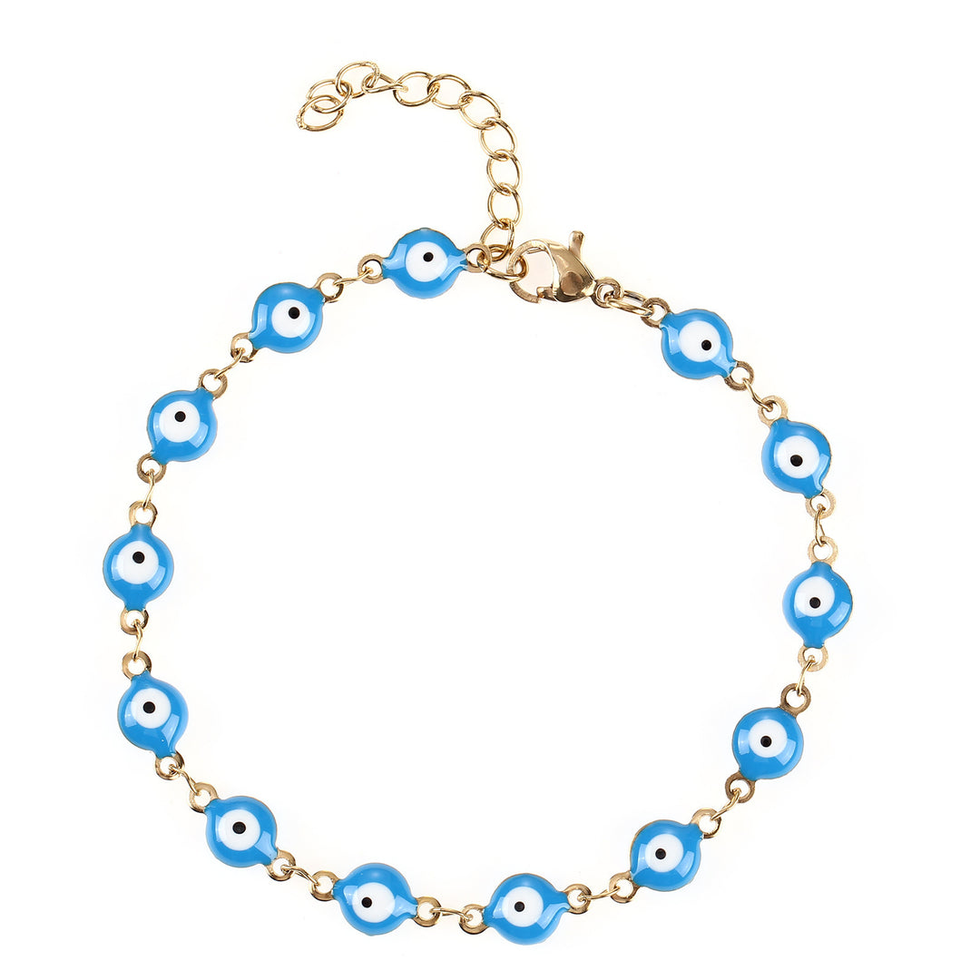 Buntes böse Augen Charm Armband Karnz