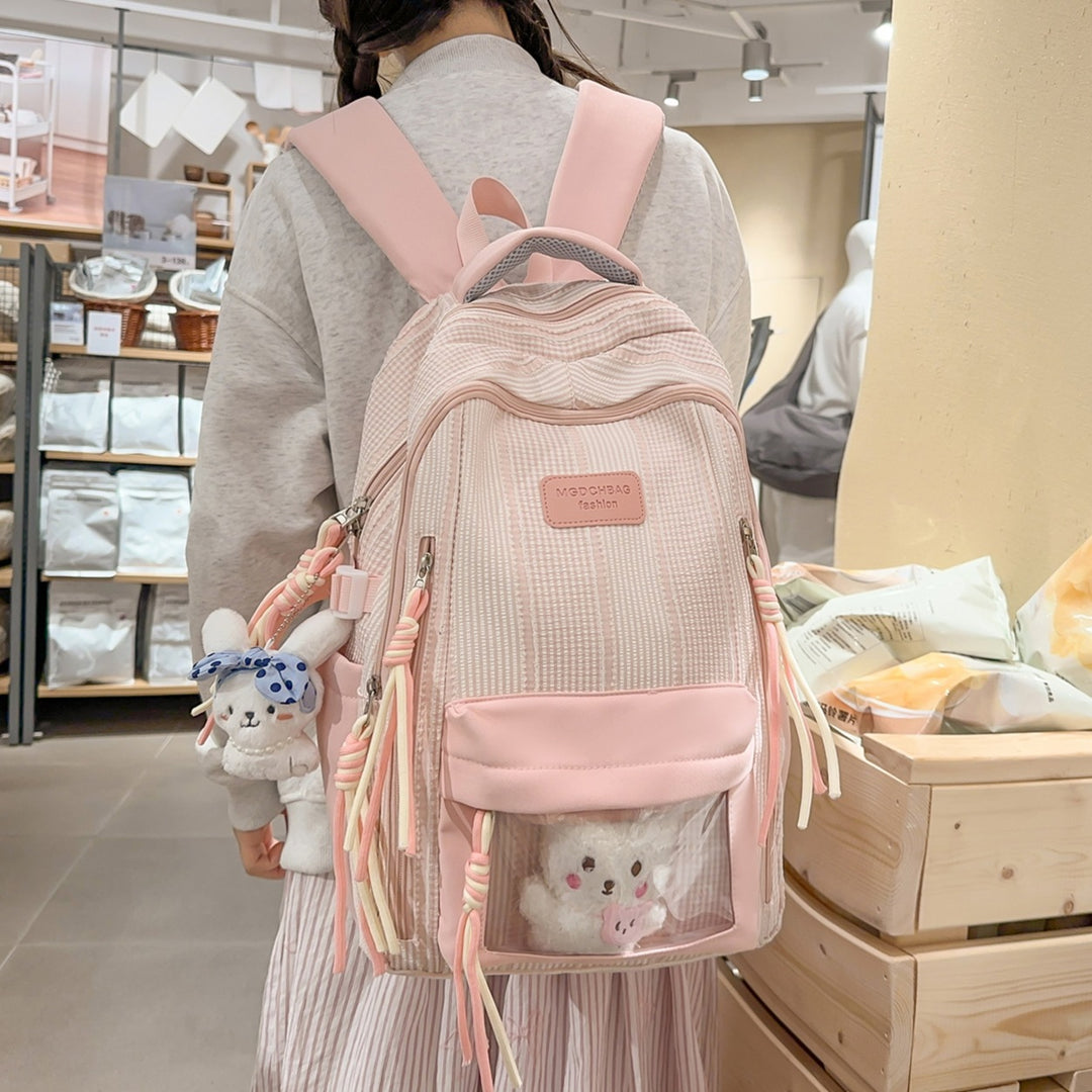 Multifunktionaler strukturierter Rucksack mit Seitentaschen Karnz