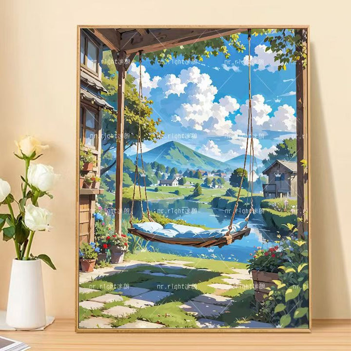 Szenische Landschaft Kunstdruck Karnz