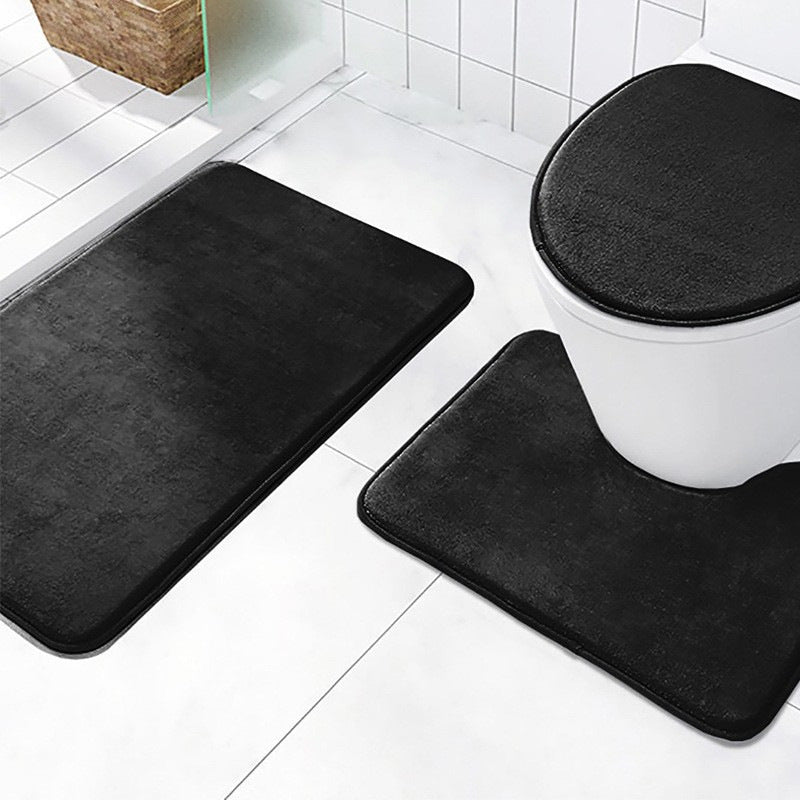 Weiches Plüsch-Badezimmermatten-Set