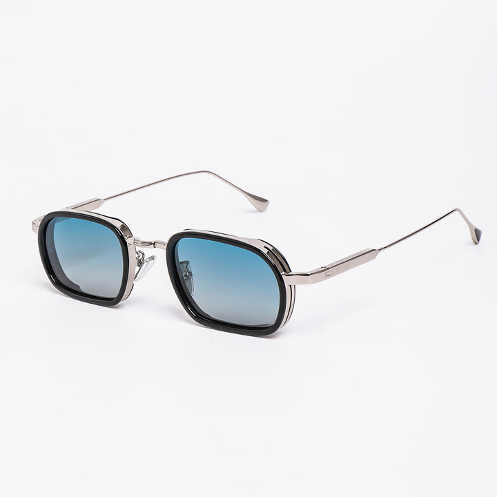 Damen modische Sonnenbrille mit robustem Metallrahmen und trendigen Gläsern Karnz