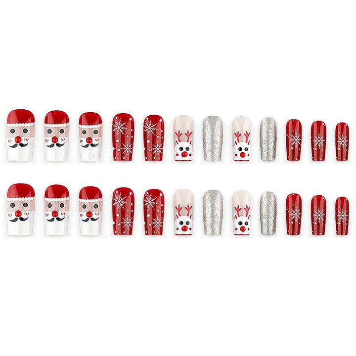 Kreatives Kunstnagelset mit festlichen Weihnachtsmotiven Karnz