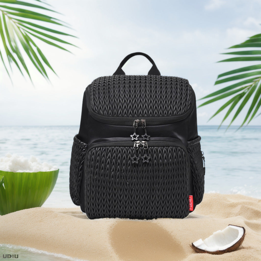 Texturierten Mehrfach-Taschen Rucksack Karnz