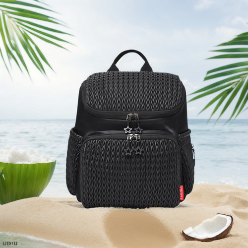 Texturierten Mehrfach-Taschen Rucksack Karnz