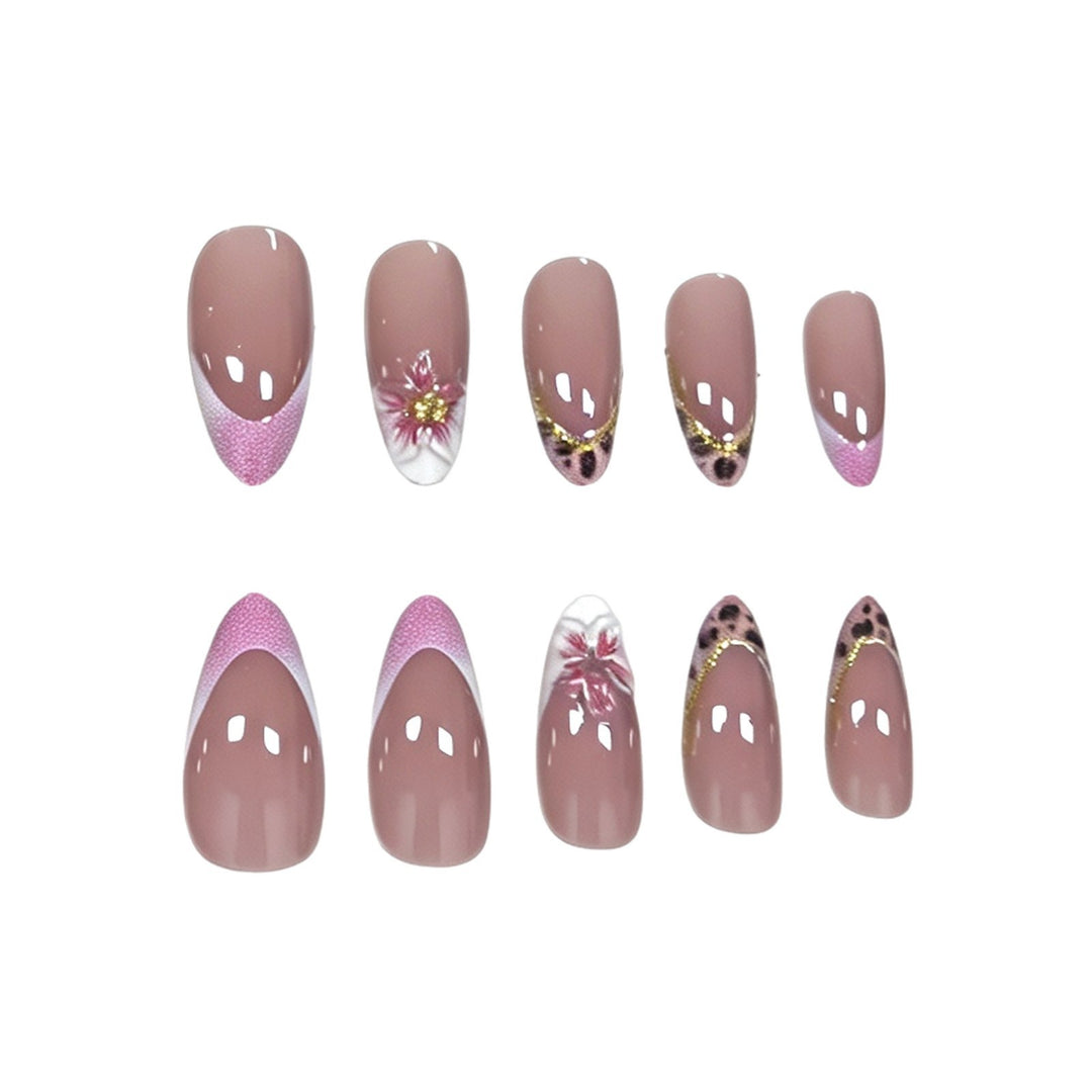 Künstlerische Blumen-Acryl-Nagelerweiterungen Karnz