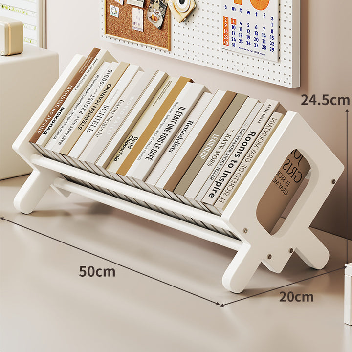 Abgewinkelter Bambus-Desktop-Buch- und Zeitschriftenständer mit rutschfesten Stäben