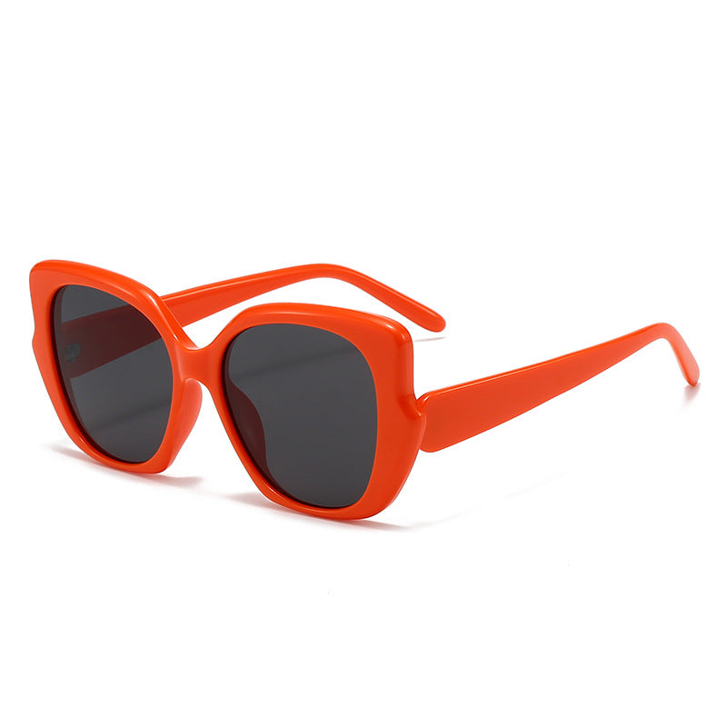 Damen oversized modische Sonnenbrille mit geschwungenem Rahmen Karnz