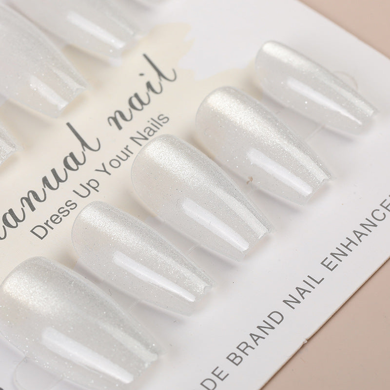 Iridescent Press-On Nagel Set mit Glitzer-Finish Karnz