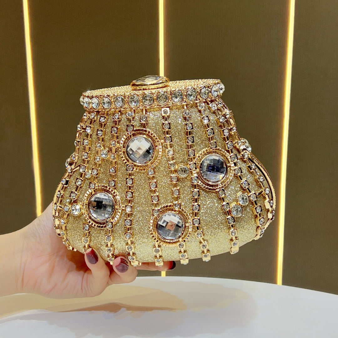 Vintage-inspirierte Strass Abendhandtasche