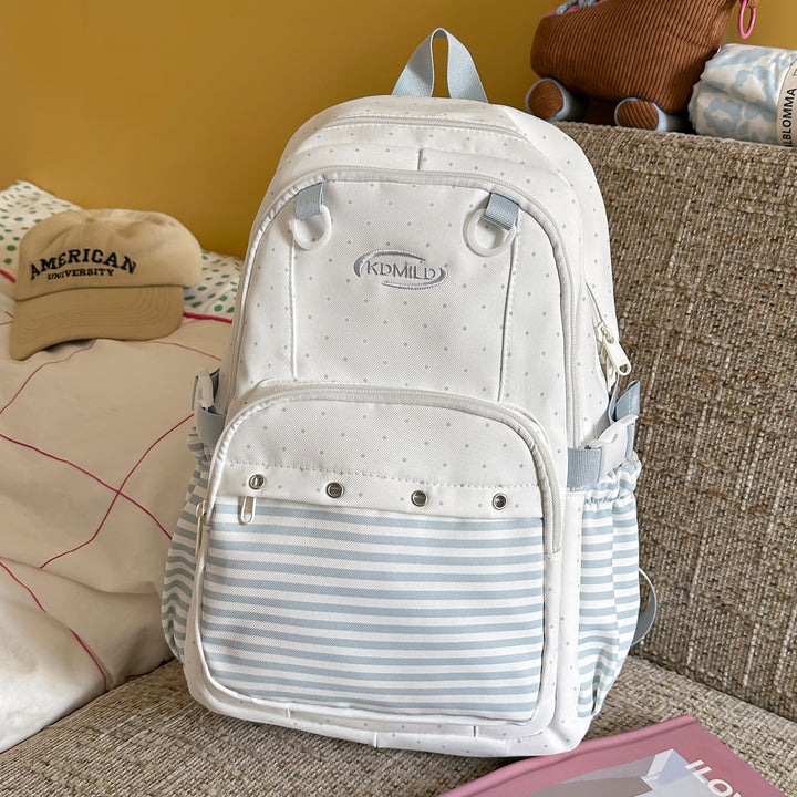 Vielseitiger Rucksack mit Punkte- und Streifendesign Karnz