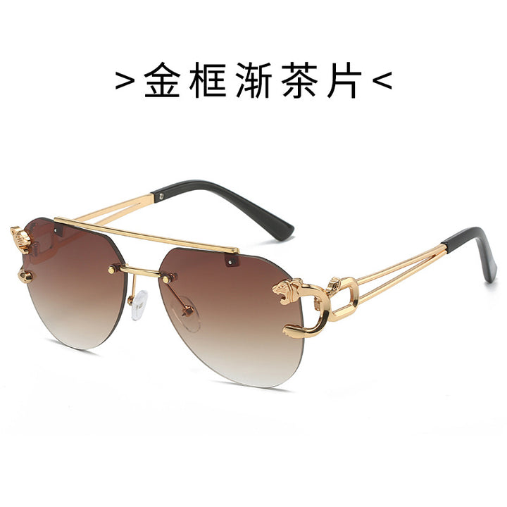 Damen Designer-Sonnenbrille mit elegantem Metallrahmen und polarisierenden Gläsern Karnz
