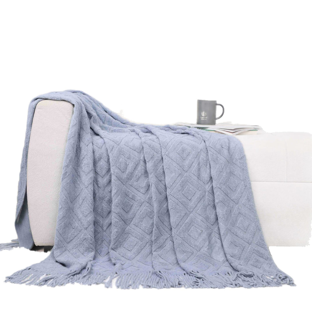 Gemütliche Strickdecke Karnz