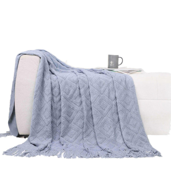 Gemütliche Strickdecke Karnz