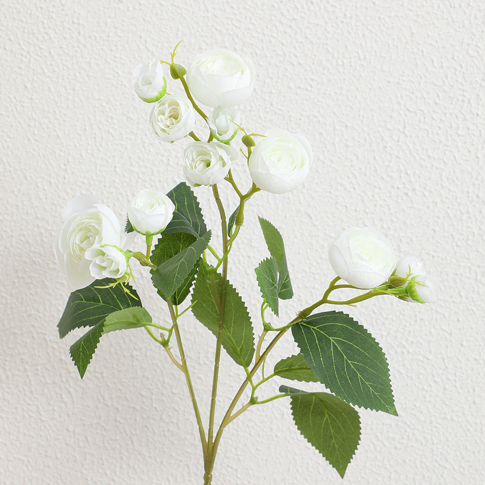 Realistische Kunstrose mit feinen Blüten und Blättern Karnz