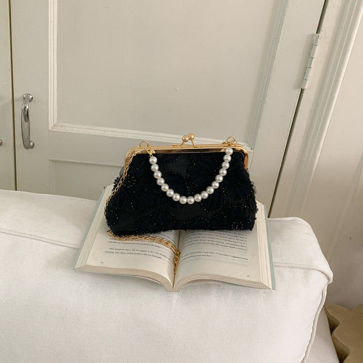 Elegante Perlen Abendtasche