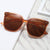 Damen quadratische Sonnenbrille mit verspiegeltem Farbverlauf Karnz