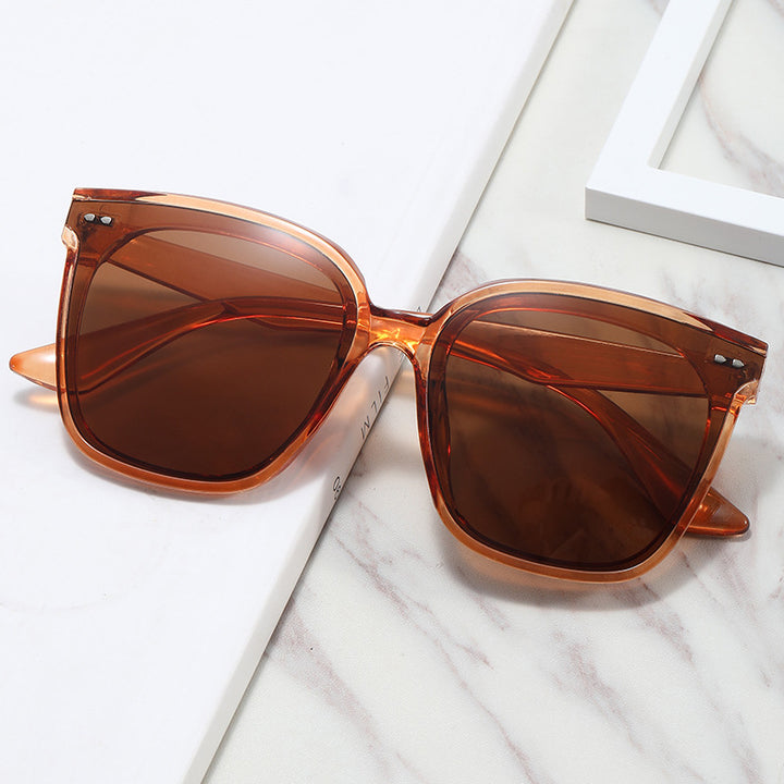 Damen quadratische Sonnenbrille mit verspiegeltem Farbverlauf Karnz
