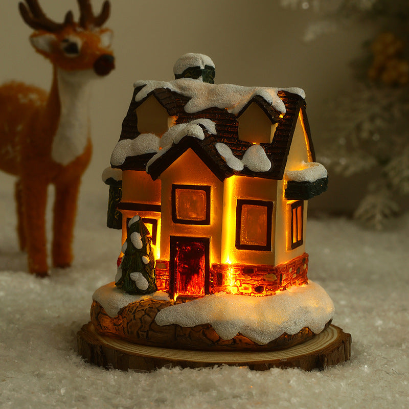 Beleuchtetes Weihnachtsdorf aus Keramik Karnz