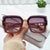 Damen modische oversized Sonnenbrille im geometrischen Design Karnz