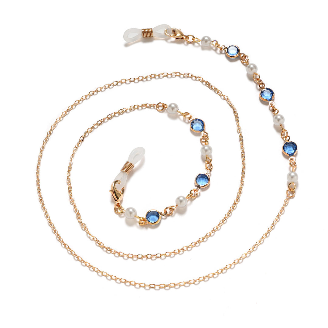 Elegante Perlen- und Amethyst-Brillenband Karnz