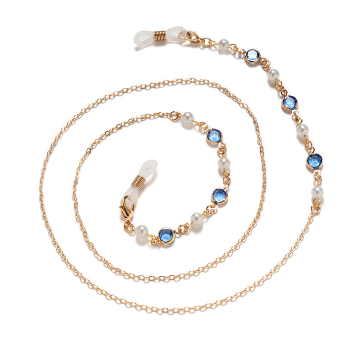 Elegante Perlen- und Amethyst-Brillenband Karnz
