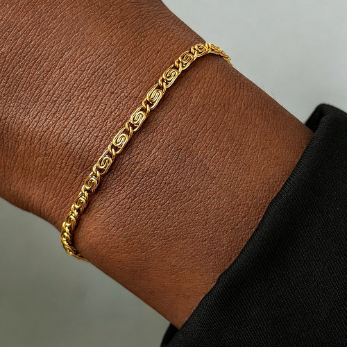 Woven Silberkette Armband Karnz