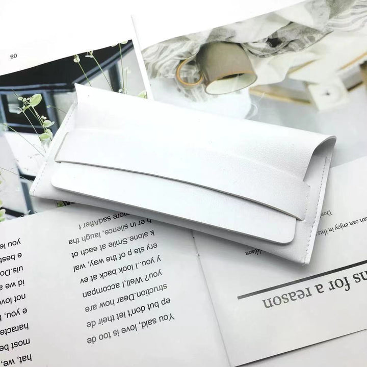 Faltbare synthetische Leder Sonnenbrille Etui Karnz