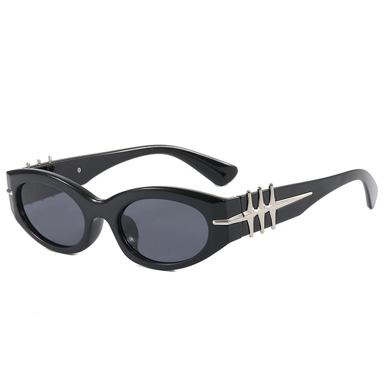 Damen elegante Cat-Eye Sonnenbrille mit modischen Akzenten Karnz