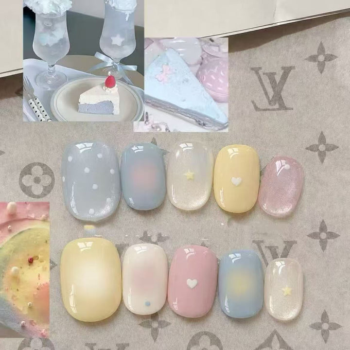 Romantisches Herz-Themen Nagelkunst Set Karnz