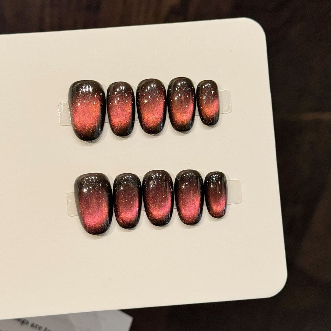 Gradient Press-On Nagelkunst Set mit Glitzerfinish