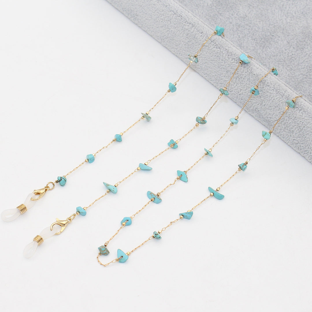 Elegante mit Kristallen verzierte Brillenkette Karnz