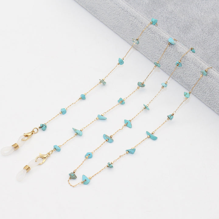 Elegante mit Kristallen verzierte Brillenkette Karnz