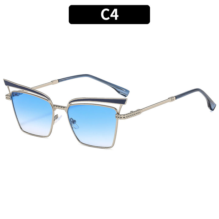 Luxe geometrische Schild Sonnenbrille