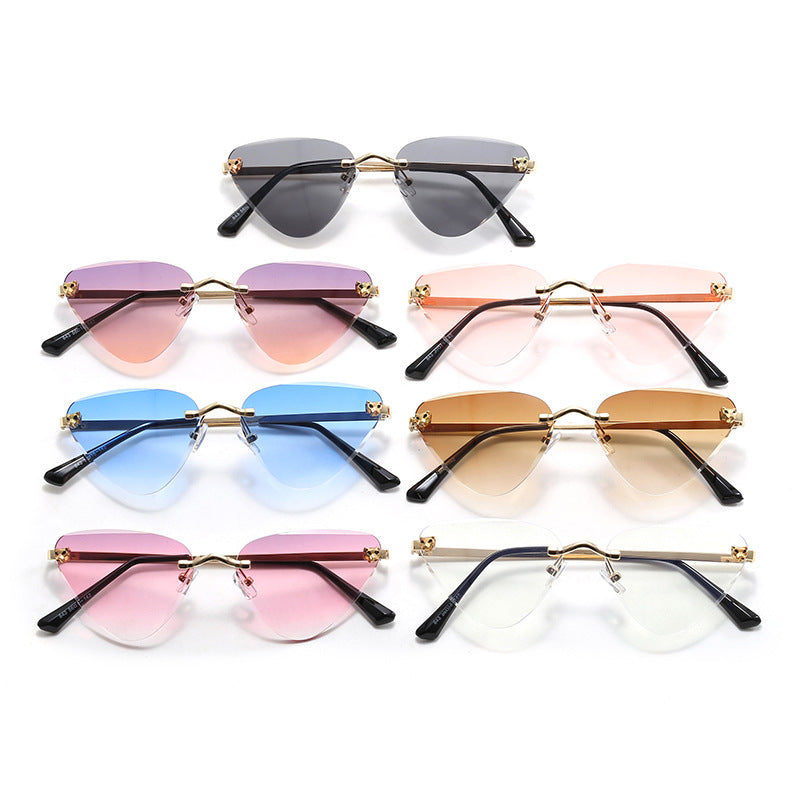 Damen Cat-Eye Sonnenbrille mit elegantem Metallrahmen Karnz