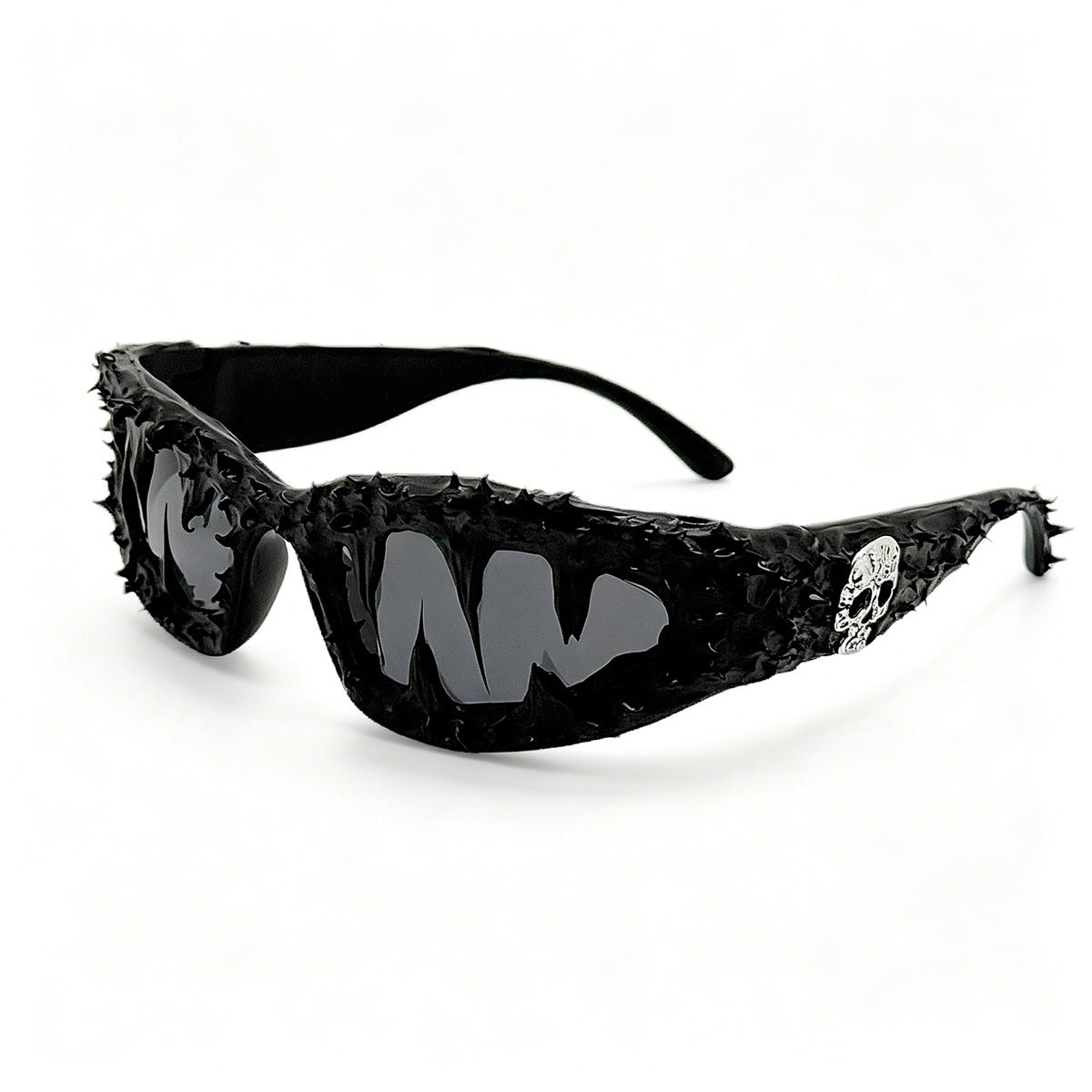 Damen kreative Fashion-Sonnenbrille mit einzigartigen Spikes und skull-Design Karnz