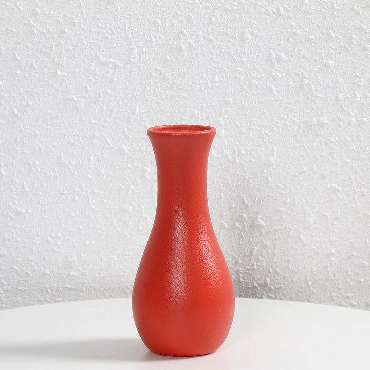 Zeitgenössische Matte Keramik Blumenvase Karnz