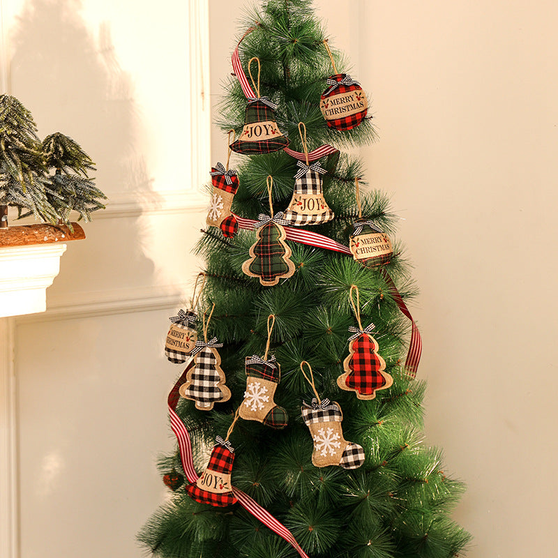 Dekorative Weihnachtsbaum-Anhänger im rustikalen Look Karnz