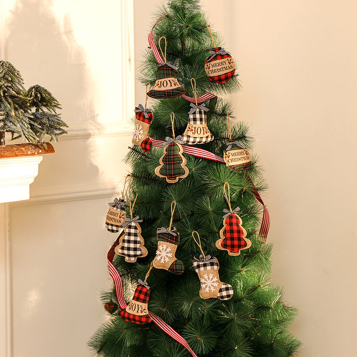 Dekorative Weihnachtsbaum-Anhänger im rustikalen Look Karnz