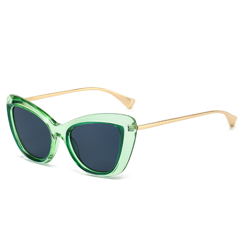 Damen Cat-Eye Sonnenbrille mit elegantem Metallrahmen Karnz