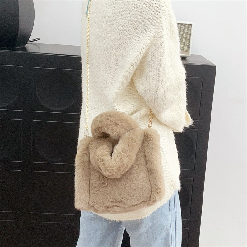 Faux-Fell-Fashion-Umhängetasche
