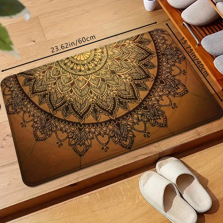 Künstlerisches Mandala-Design Badezimmermatte