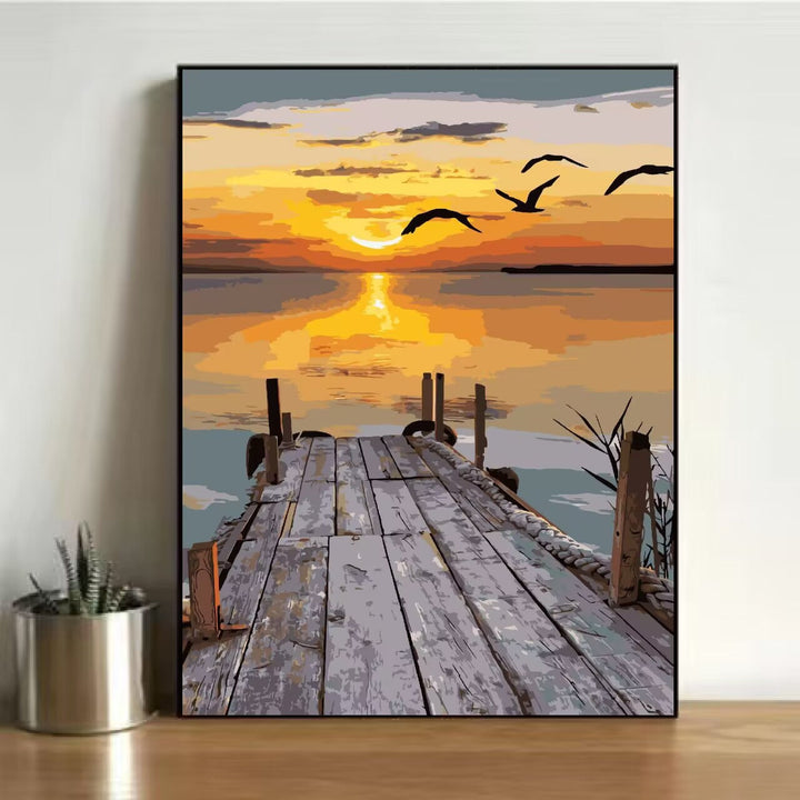 Szenische Berglandschaft Kunst Leinwanddruck Karnz