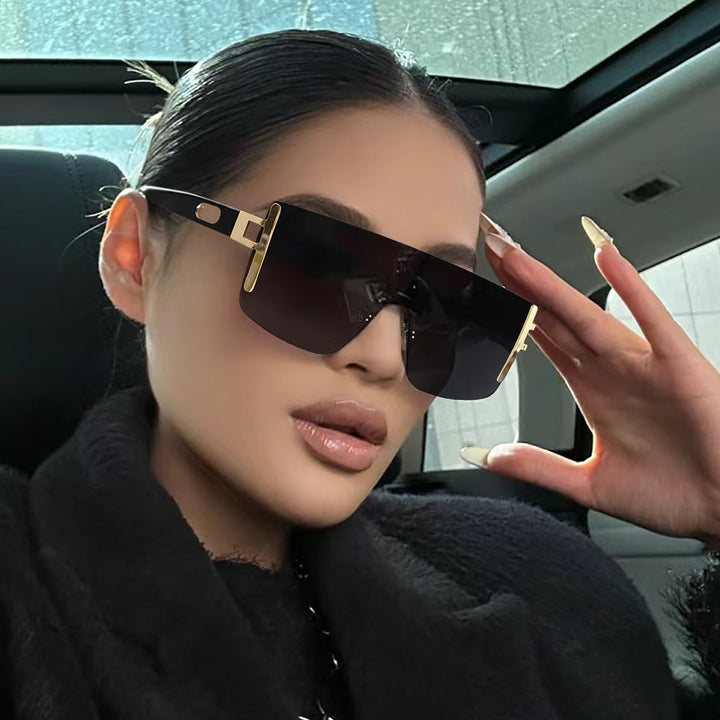 Damen oversized Sonnenbrille mit modernem futuristischen Design Karnz