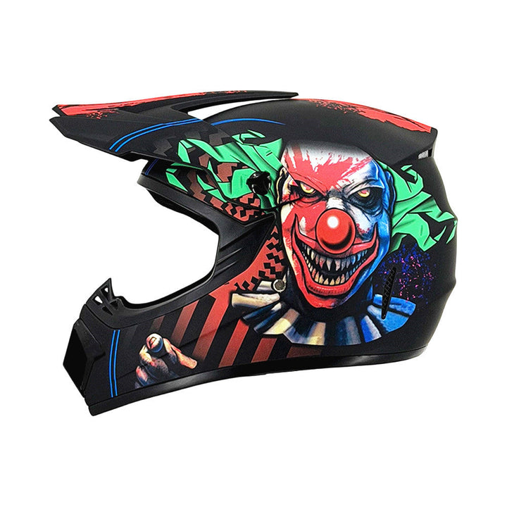 Vollgesicht-Motocross-Helm mit verlängertem Visier und verstärktem Kinnschutz Karnz