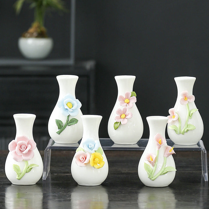 Elegante Florale Keramische Vase Karnz