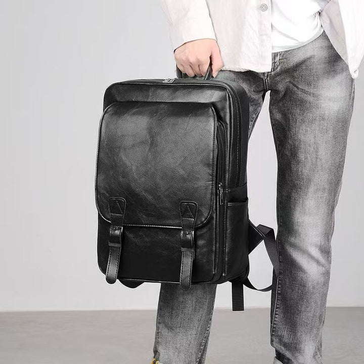 Leder Laptop Rucksack Karnz