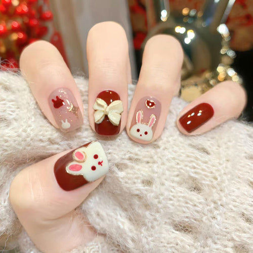 Spaß Charakter-Themen Press-On Nagelkunst Karnz