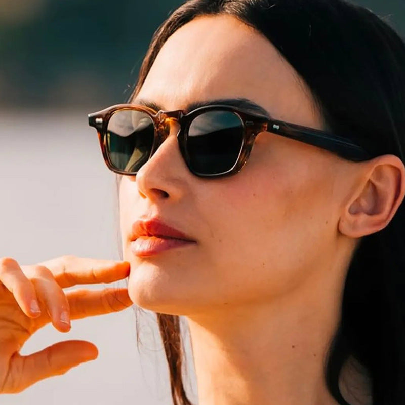 Damen geometrische Sonnenbrille mit schützendem UV-Filter und zeitgemäßem Design Karnz