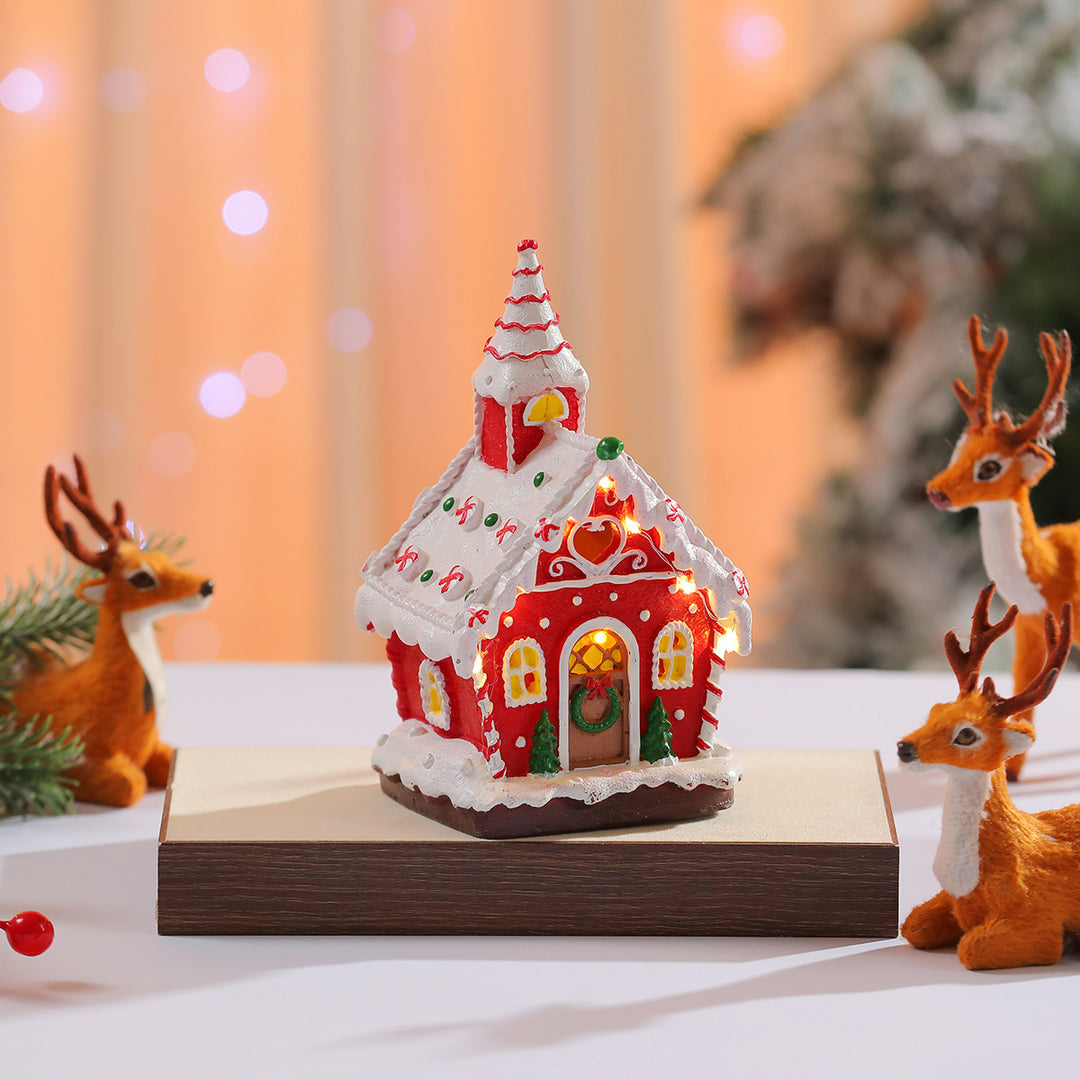 LED Leuchtendes Lebkuchenhaus Dekoration Karnz
