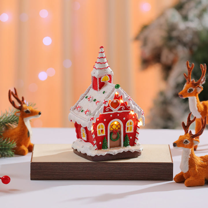 LED Leuchtendes Lebkuchenhaus Dekoration Karnz